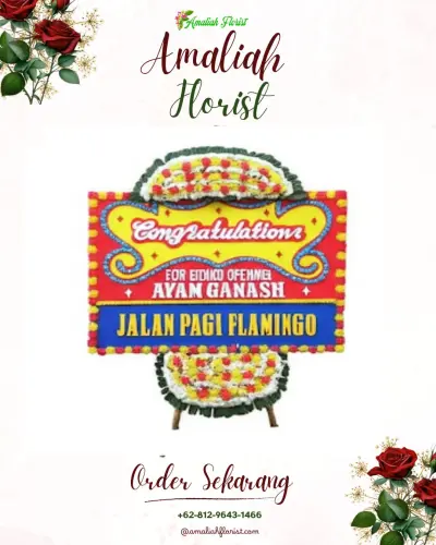 Bunga Papan Congratulation di Pelabuhan Gresik